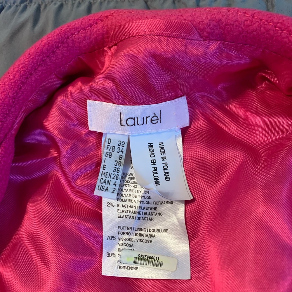 Laurel Cropped Blazer Jacket Women’s 2 XS Bright Pink Career Business Designer - Picture 6 of 8